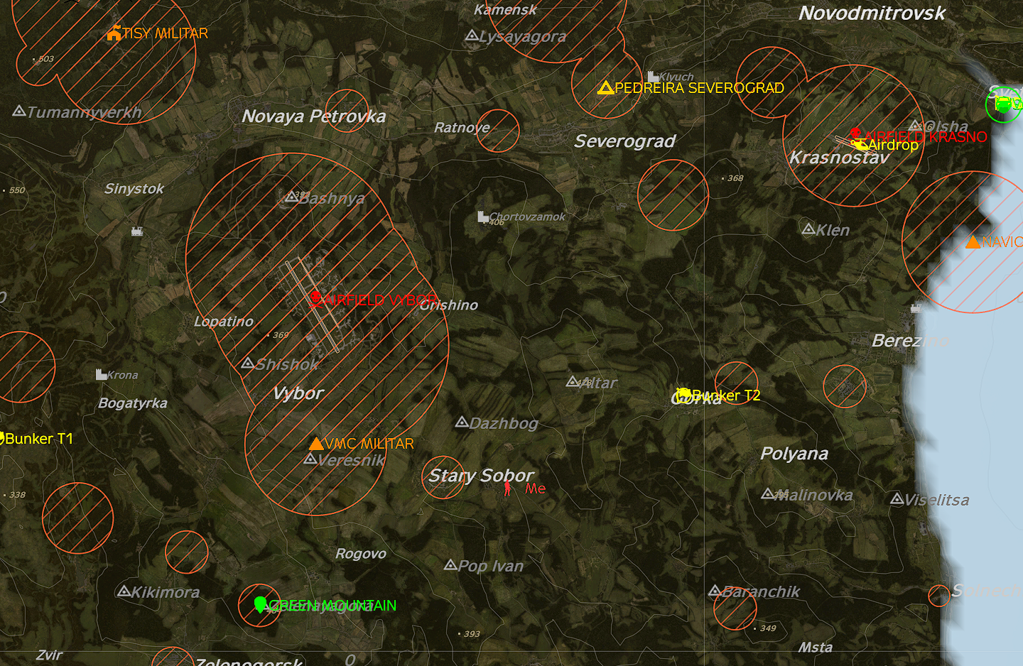 Noções básicas do mapa (tecla M)